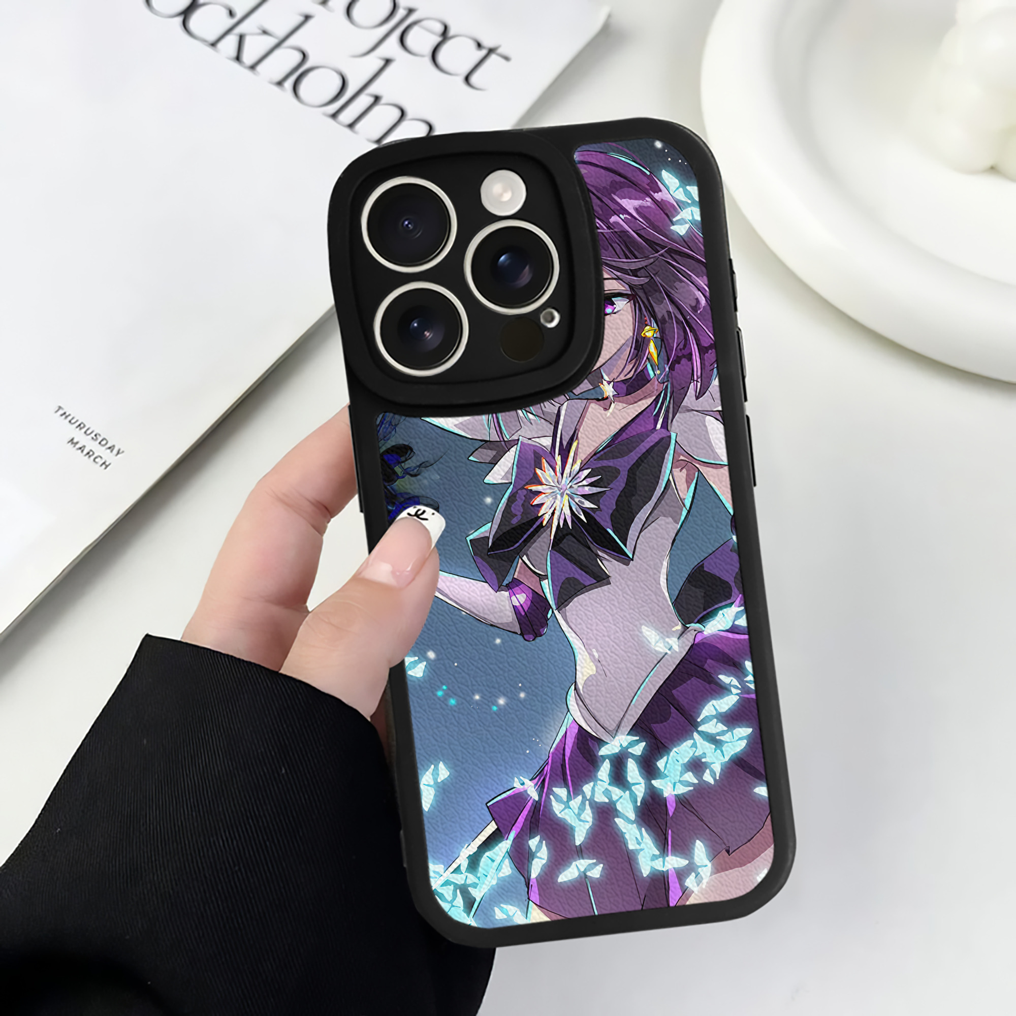 （画像用） 美少女戦士セーラームーン Sailor Moon 【iPhone 16シリーズ対応】シリコンスマホケース（レザー調） 材質：シリコン